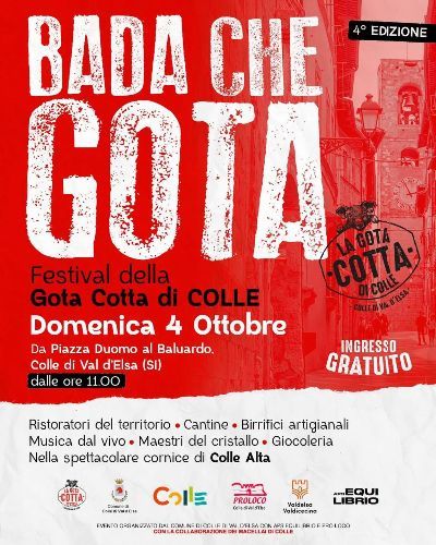 Bada Che Gota IV° edizione, a Colle Alta torna il Festival della Gota Cotta